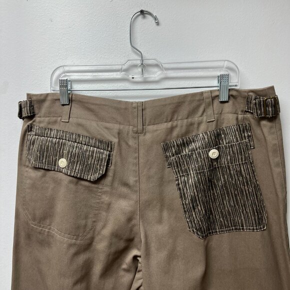 NWT Nicholas Daley Cotton/Silk Khaki Trousers - Size: 34/XL - Picture 8 of 13